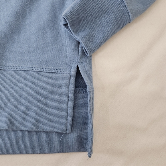 Summersalt Softest French Terry Colorblock Sweatshirt Blue Cream Small - Picture 5 of 10